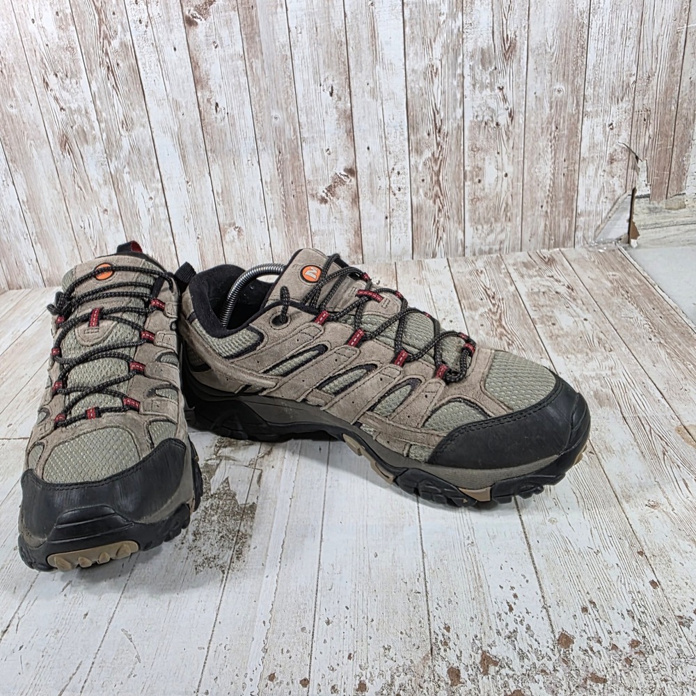 Merrell Moab 2 Waterproof Mens 10.5 Hiking Shoes Taupe Grey Vibram Low Trai - Picture 8 of 8